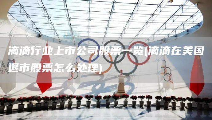 滴滴行業上市公司股票一覽(滴滴在美國退市股票怎么處理)(圖1)